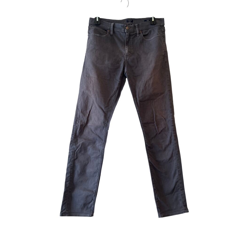 J. Crew Slim-fit garment dyed five-pocket pant in charcoal grey size 32x34